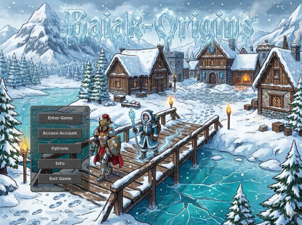 Interface do cliente Baiak Origins